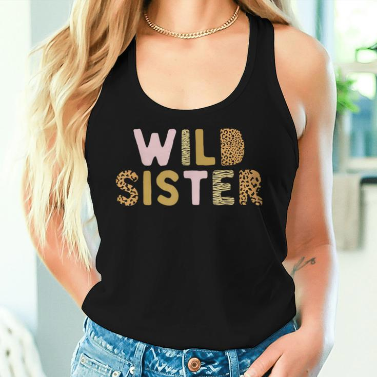 Wild One Sister Two Wild Birthday Outfit Zoo Birthday Animal Women Tank Top Gifts for Her