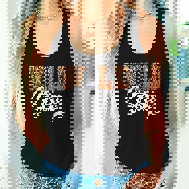 Wild Sister Zoo Born Wild Birthday Safari Jungle Women Tank Top Gifts for Her