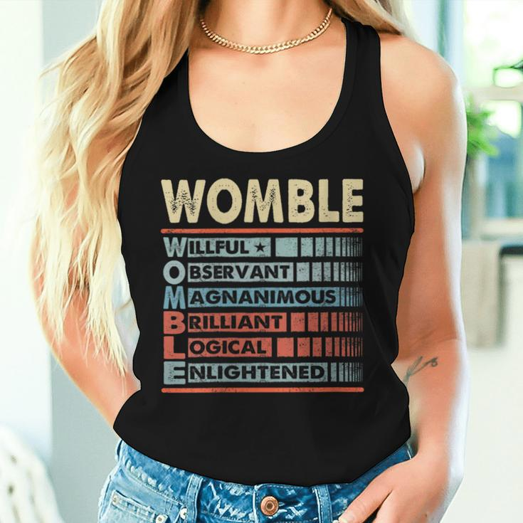 Womble Family Name Last Name Womble Women Tank Top Gifts for Her