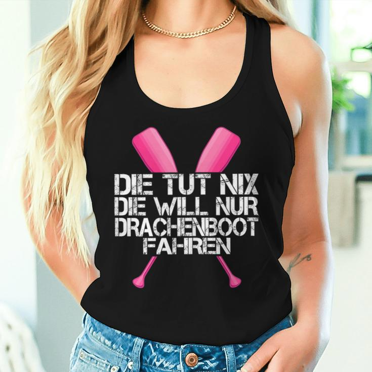 Women's Die Tut Nix Die Will Nur Drachenboofahren Tank Top Frauen Geschenke für Sie