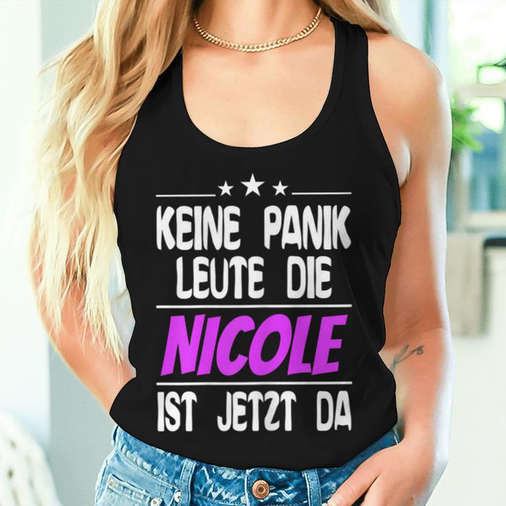 Women's Keine Panik Leute Die Nicole Ist Jetzt Da Tank Top Frauen Geschenke für Sie