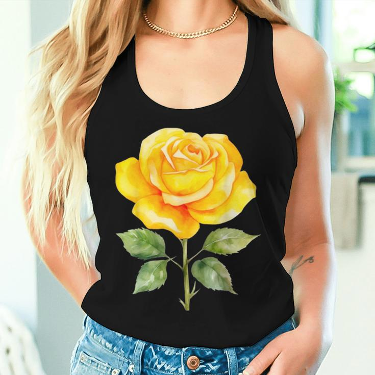 Yellow Rose Flower Hot Topic Women Tank Top Gifts for Her