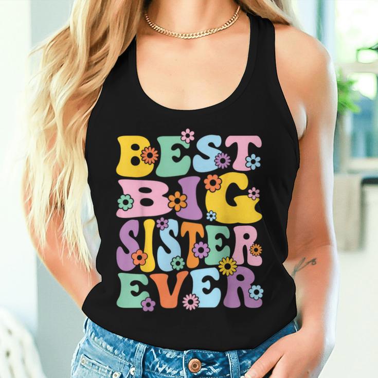 Youth Best Big Sister Ever Girl's Baby Announcement Idea Women Tank Top Gifts for Her