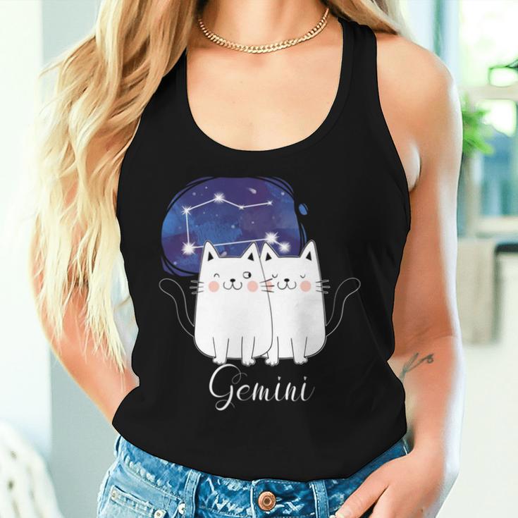 Zwillings-Geburtstagsdesign Für Frauen Männer Kinder Katzenmutter Und Papa Tank Top Frauen Geschenke für Sie