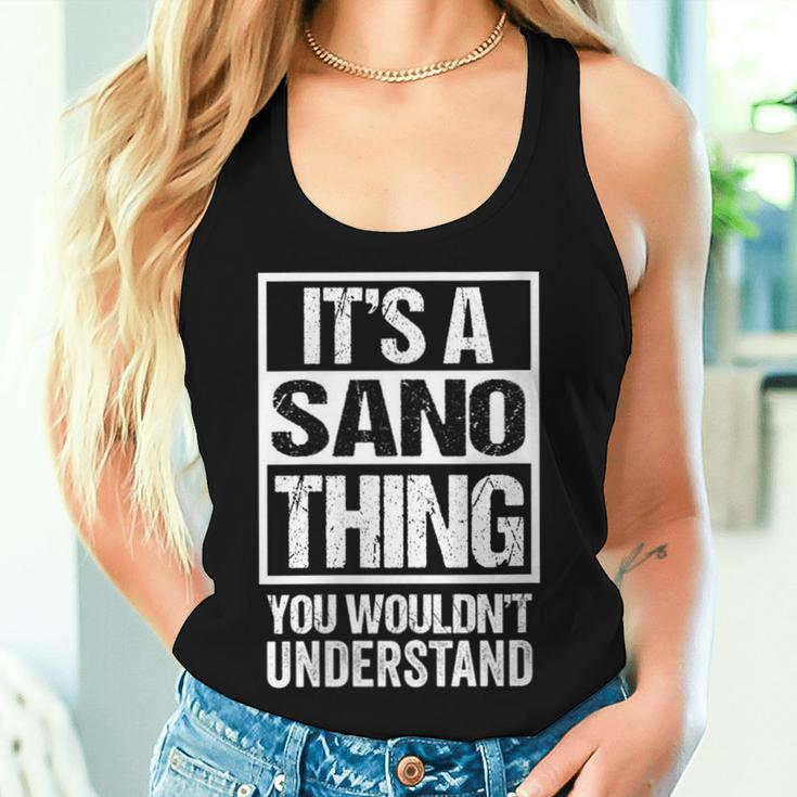 佐野苗字名字 It's A Sano Thing You Wouldn't Understand Family Name Women Tank Top Gifts for Her