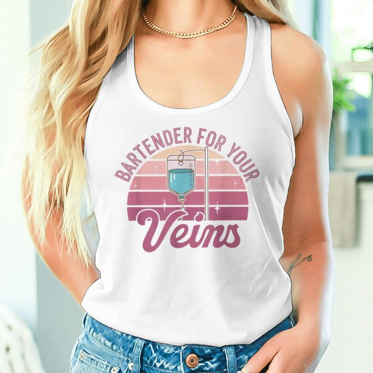 Bartender For Your Veins Intravenous Infusion Nurse Iv Nurse Women Tank Top Gifts for Her