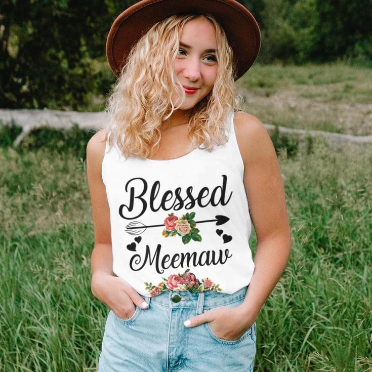 Blessed Meemaw Floral For Mother's Day Women Tank Top Gifts for Her
