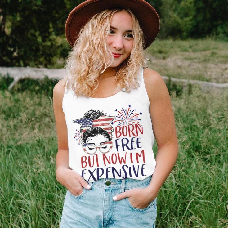 Born Free But Now Im Expensive 4Th Of July Girl Outfit Women Tank Top Gifts for Her