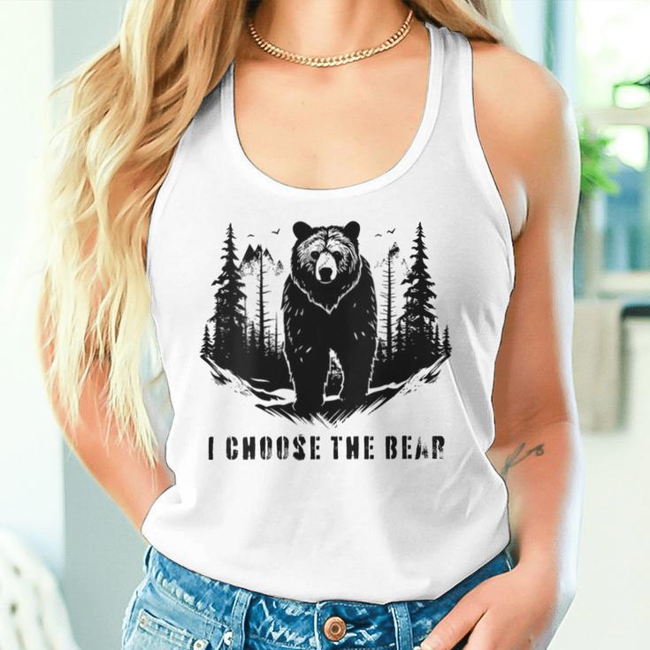 I Chose The Bear For Animal Lovers And A Camping Bear Women Tank Top Gifts for Her