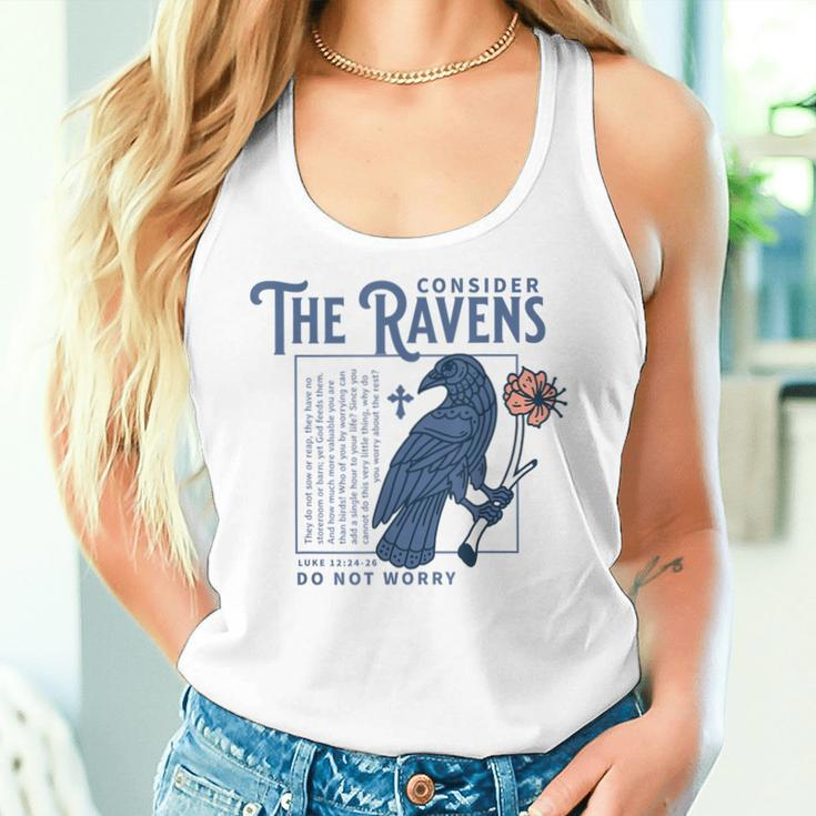 Consider The Ravens Christian Bible Scripture Luke 12 Women Tank Top Gifts for Her
