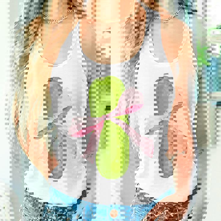 Coquette Bows With Pickle Cute Coquette Girl Pickle Lover Women Tank Top Gifts for Her