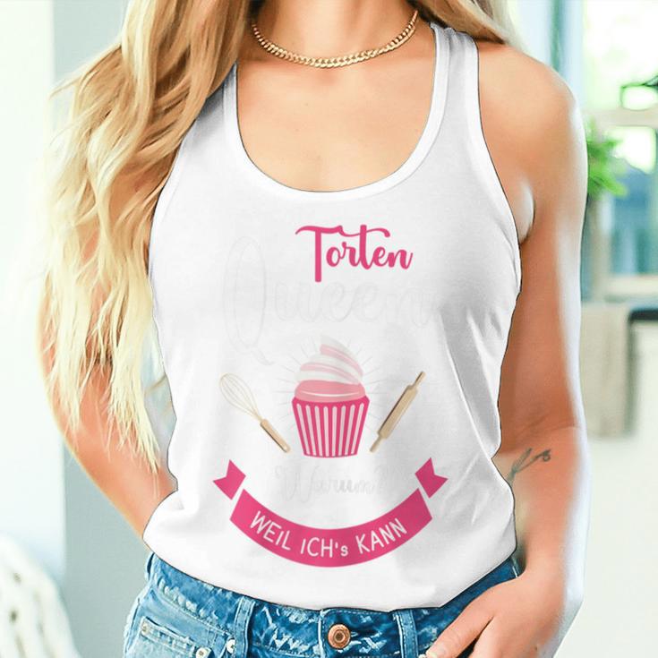 Damen Torten Queen Königin Der Torten Beste Konditorin Bäckerin Tank Top Frauen Geschenke für Sie