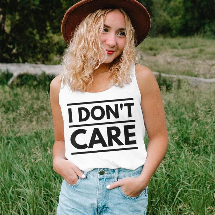 I Don't Care Sarcastic Women Tank Top Gifts for Her