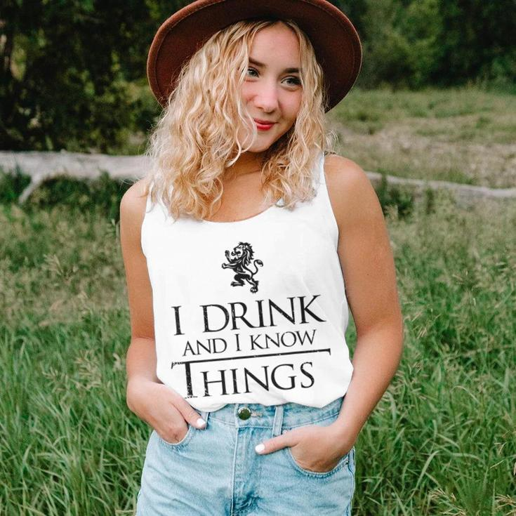I Drink And I Know Things And Graphic Women Tank Top Gifts for Her