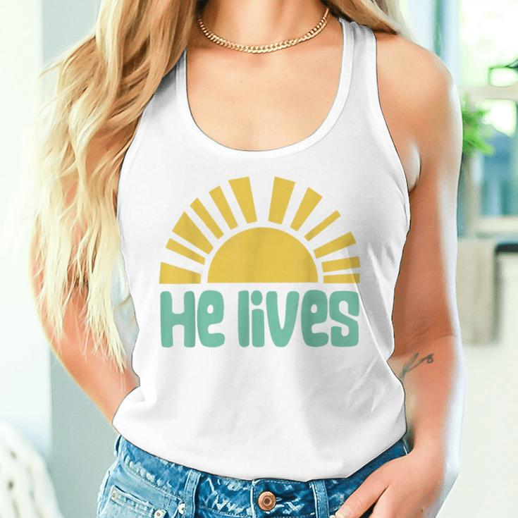 Easter He Lives Christian Family Matching Easter Toddler Women Tank Top Gifts for Her