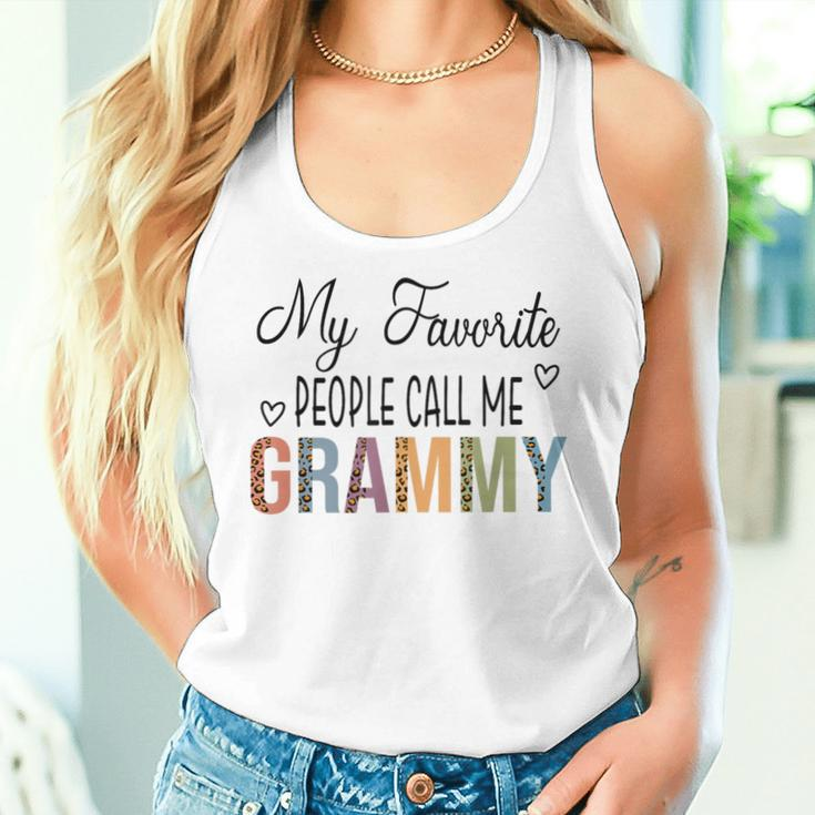 My Favorite People Call Me Grammy Leopard Mother's Day Women Tank Top Gifts for Her