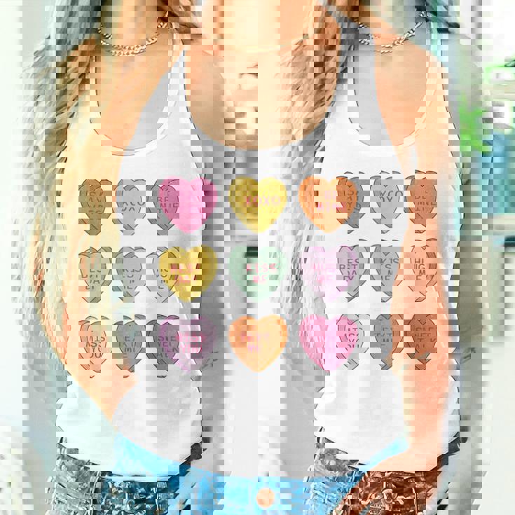 Candy Valentines Day Hearts Retro Trendy Girls Women Tank Top Gifts for Her