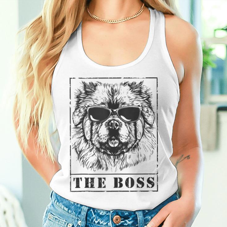 The Chow Chow Boss Mom Dad Dog Lover Women Tank Top Gifts for Her