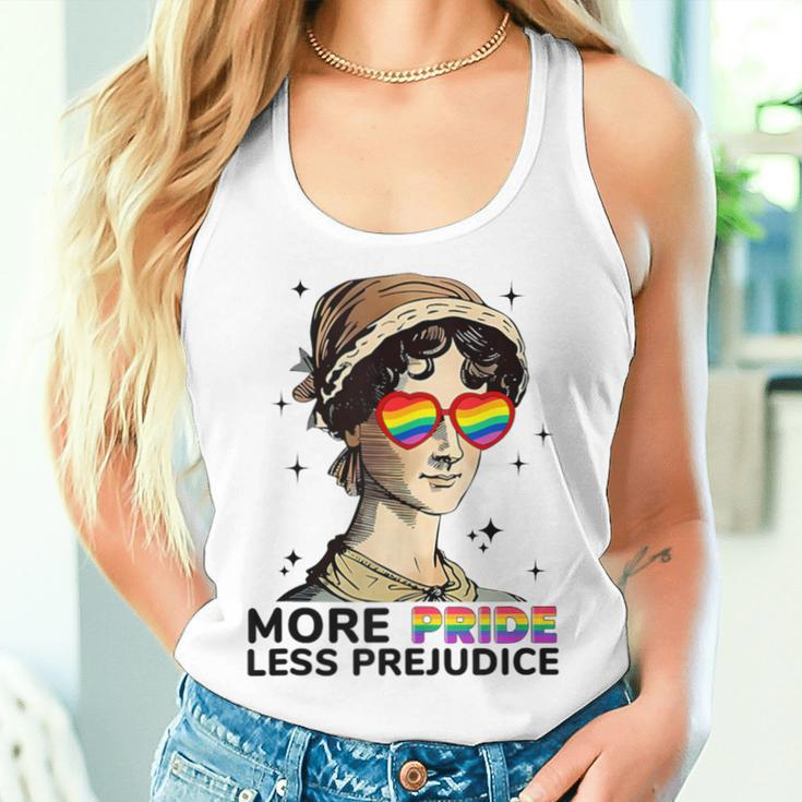 More Pride Less Prejudice Proud Ally Rainbow Pride Women Tank Top Gifts for Her