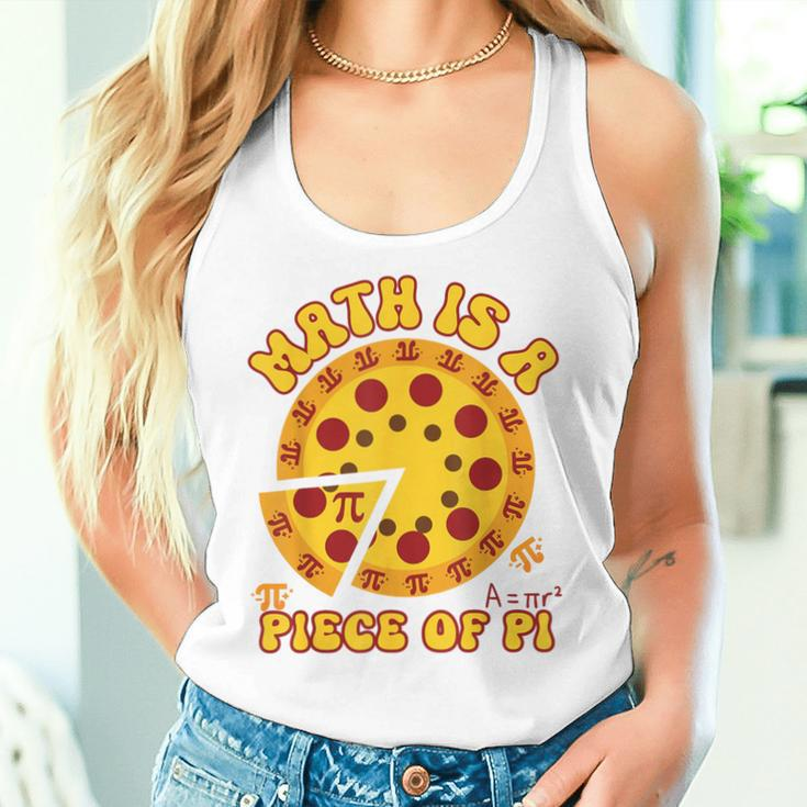 Retro Math Is A Piece Of Pi Teacher Pi Day 314 Pie Women Tank Top Gifts for Her