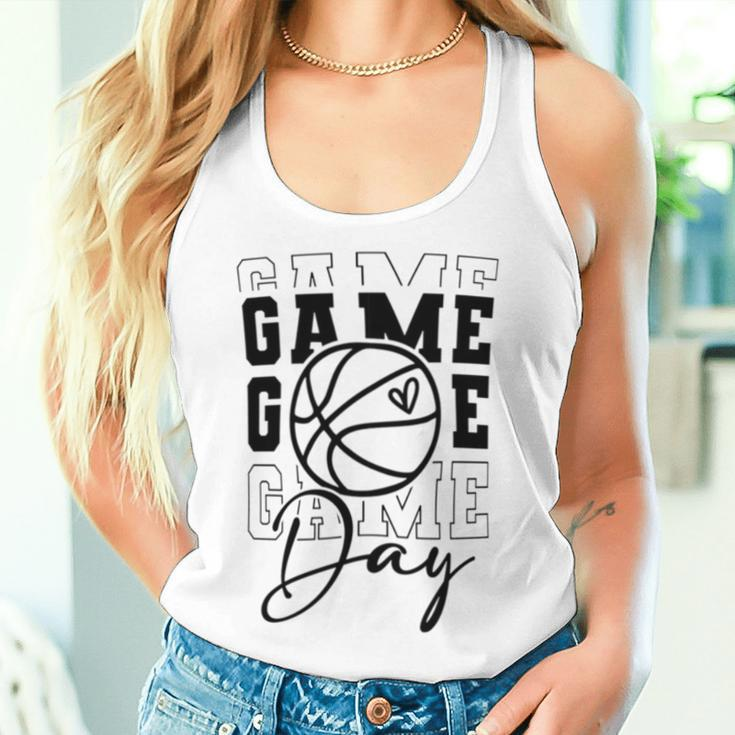 Game Day Sport Lover Basketball Mom Girl Women Tank Top Gifts for Her