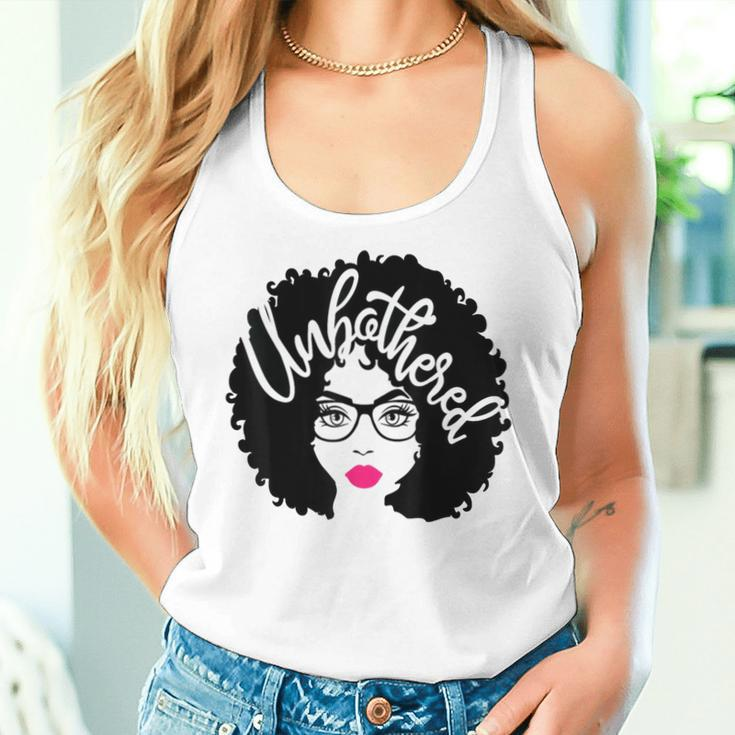Afro Diva Pink Lips Melanin Black Girl Magic Unbothered Women Tank Top Gifts for Her