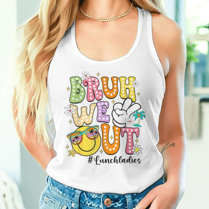 Groovy Bruh We Out Lunch Ladies Last Day Of School Women Tank Top Gifts for Her