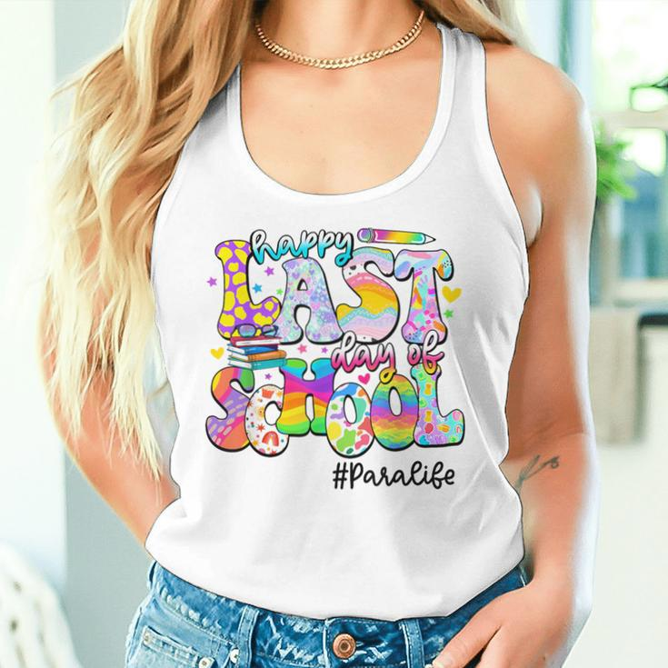 Groovy Happy Last Day Of School Para Life Women Tank Top Gifts for Her