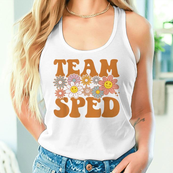 Groovy Squad Team Sped Retro Special Education Ed Teacher Women Tank Top Gifts for Her