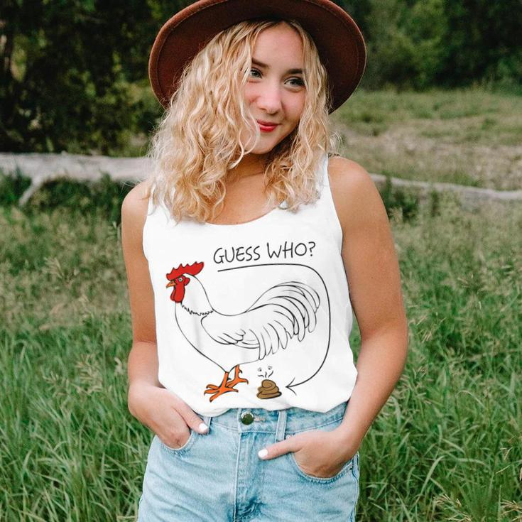 Guess Who Chicken Poo Guess What Chicken Butt Women Tank Top Gifts for Her