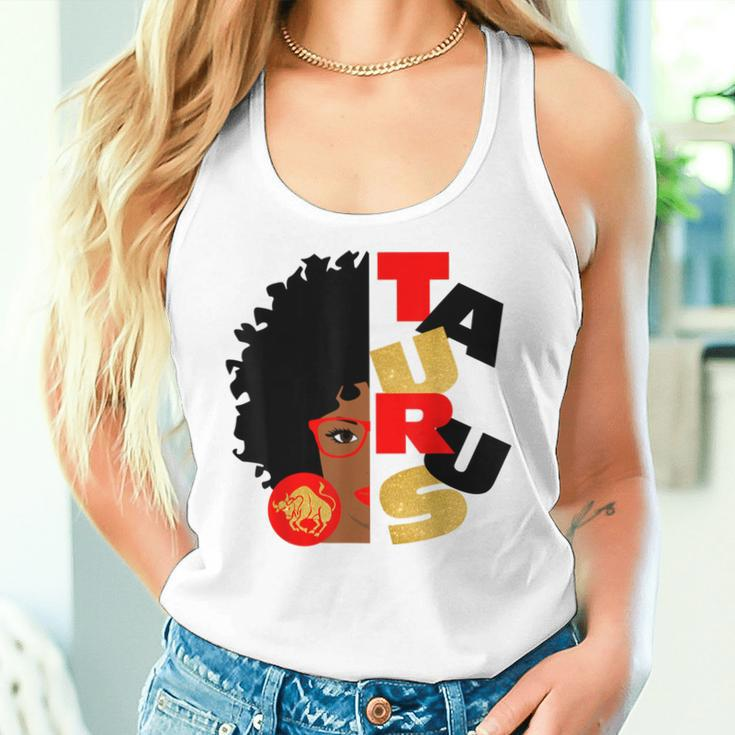Half Face Taurus Black Queen Birthday Zodiac Curly Hair Women Tank Top Gifts for Her