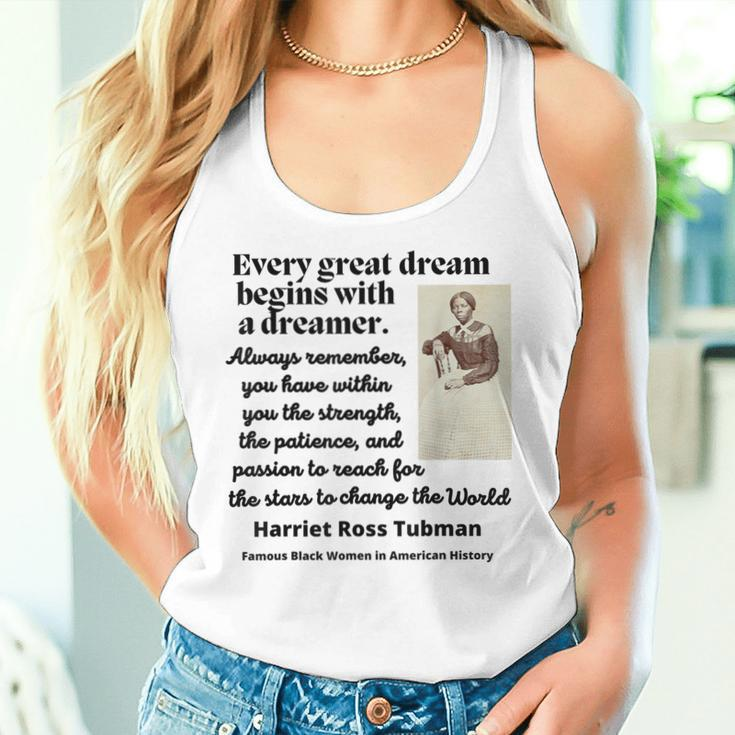 Harriet Ross Tubman Quote Black Woman American History Women Tank Top Gifts for Her