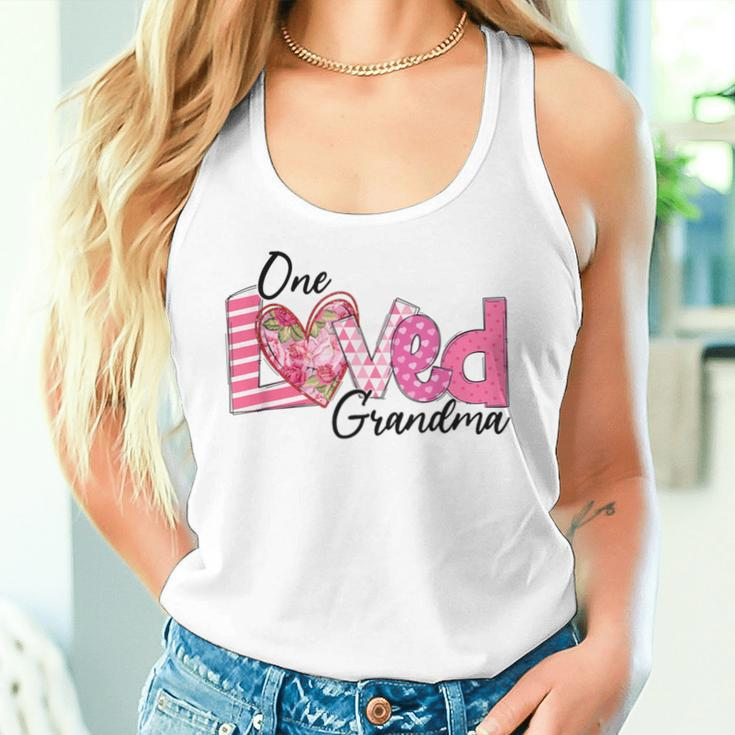 Heart One Loved Grandma Family Valentine's Day Womens Women Tank Top Gifts for Her