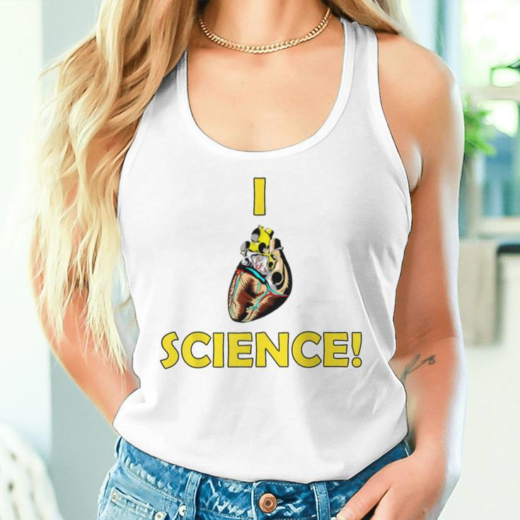 I Heart Science Love Teacher Nerd Meme Human Women Tank Top Gifts for Her