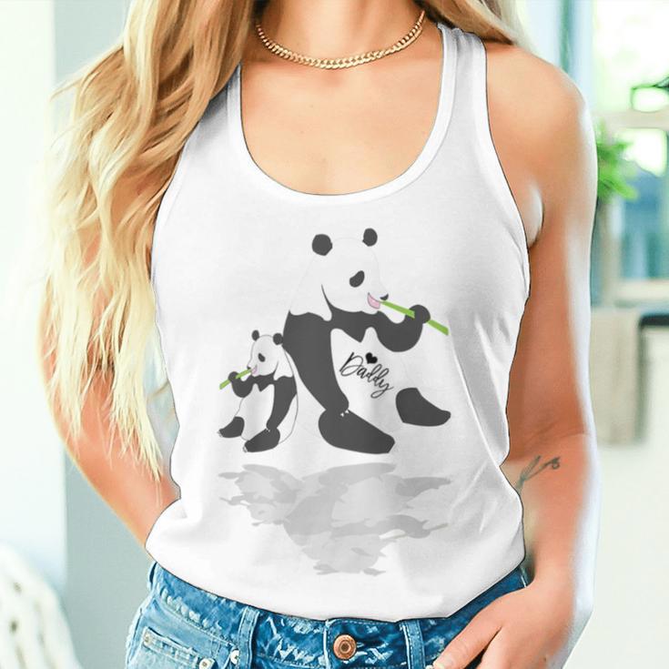 Herren Schöne Papa Panda Bär Bambus Familie Matching Raglan Tank Top Frauen Geschenke für Sie