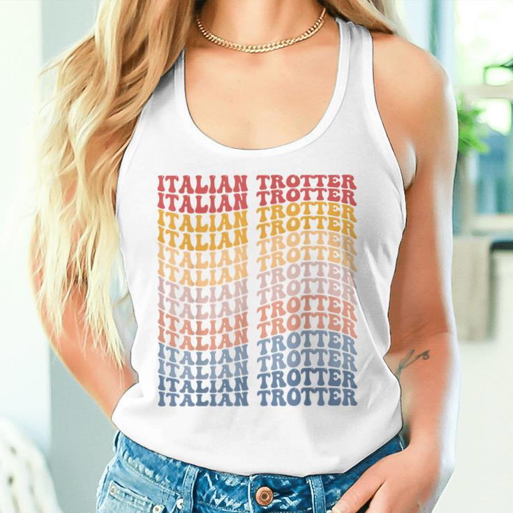Italian Trotter Groovy Retro Horse Women Tank Top Gifts for Her