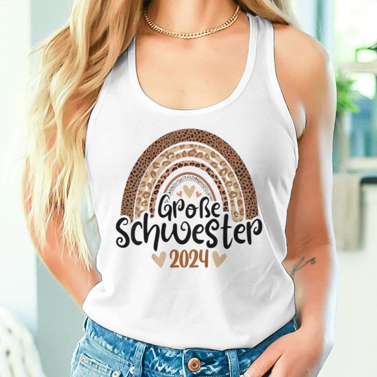 Kinder Ich Werde Große Schwester 2024 Announcement Pregnancy Tank Top Frauen Geschenke für Sie