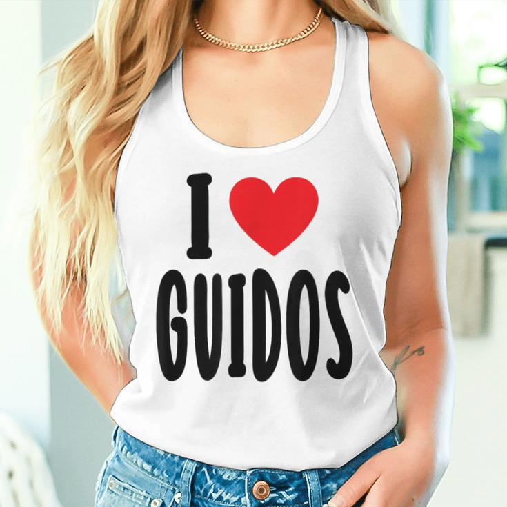 I Love Guidos Cool Guidos Italian Party Loud Women Tank Top Gifts for Her