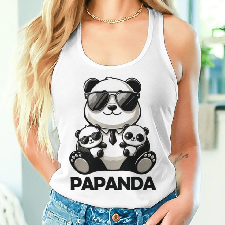 Lustige Geschenkeidee Papa Dadatertagater Panda Papanda Tank Top Frauen Geschenke für Sie