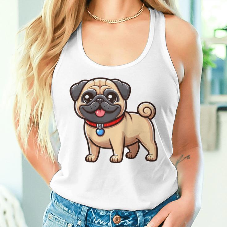 Lustiger Mops Hund Niedlicher Mops Mama Mops Papa Lustiger Mops Raglan Tank Top Frauen Geschenke für Sie