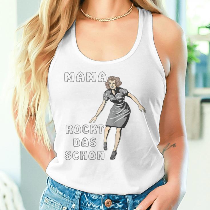 Mama Rockt Das Schon Papaater Kind Familie Mama Raglan Tank Top Frauen Geschenke für Sie