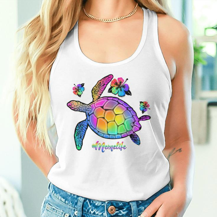 Meme Turtle Meme Life Sea Turtle Women Tank Top Gifts for Her