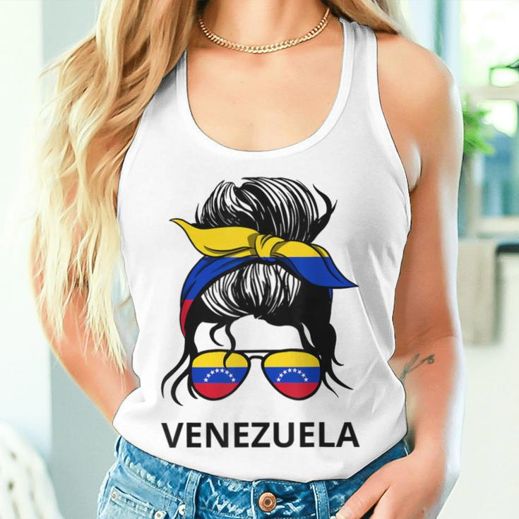 Messy Bun Girl Venezuela Pride Latina Venezuelan Women Women Tank Top Gifts for Her