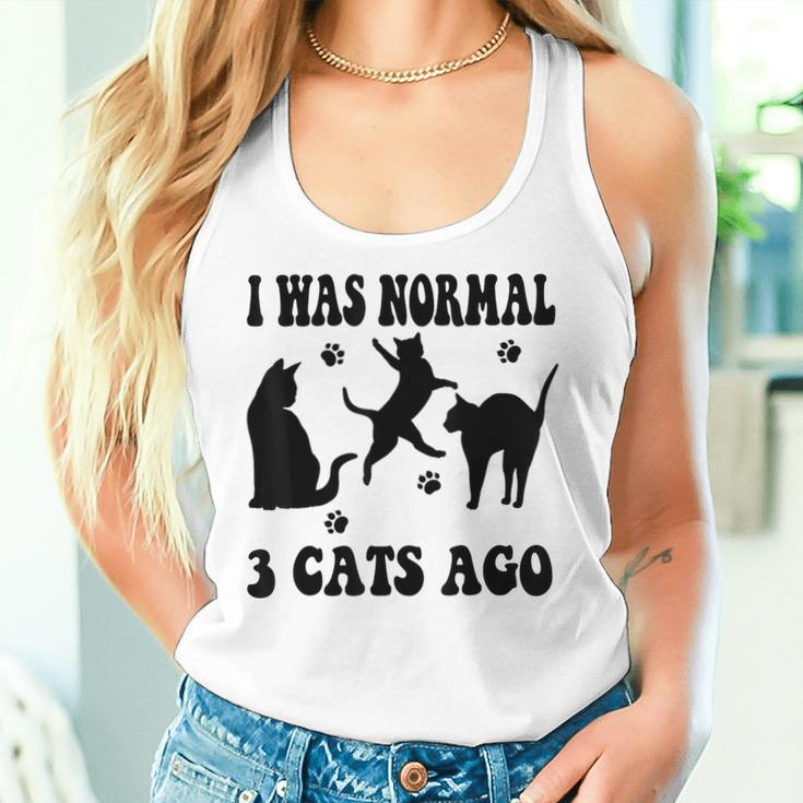 I Was Normal 3 Cats Ago Cat Lovers Owners Mother's Day Women Tank Top Gifts for Her