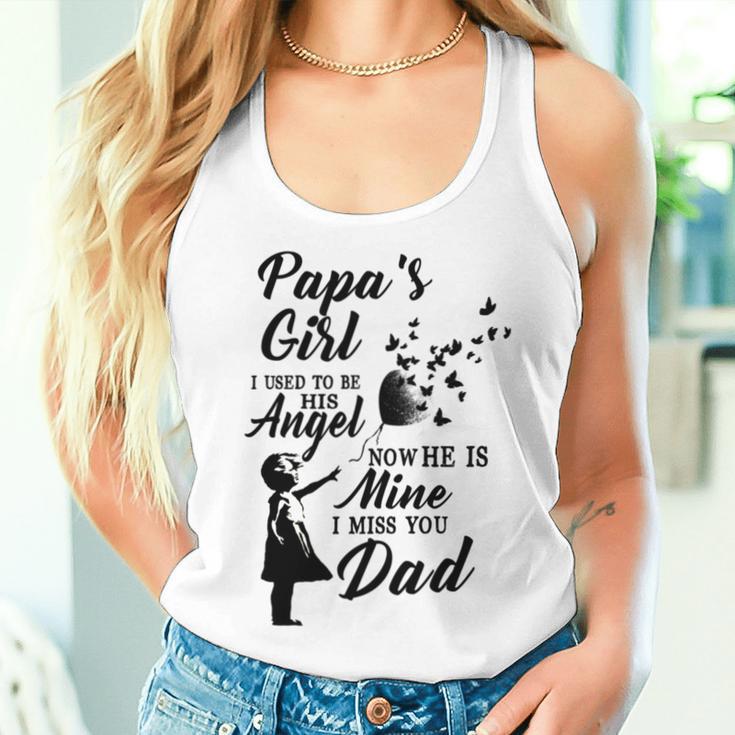 Papas Girl Ich War Früher Sein Engel Jetzt Ist Er Mein Miss Dad Gray S Tank Top Frauen Geschenke für Sie