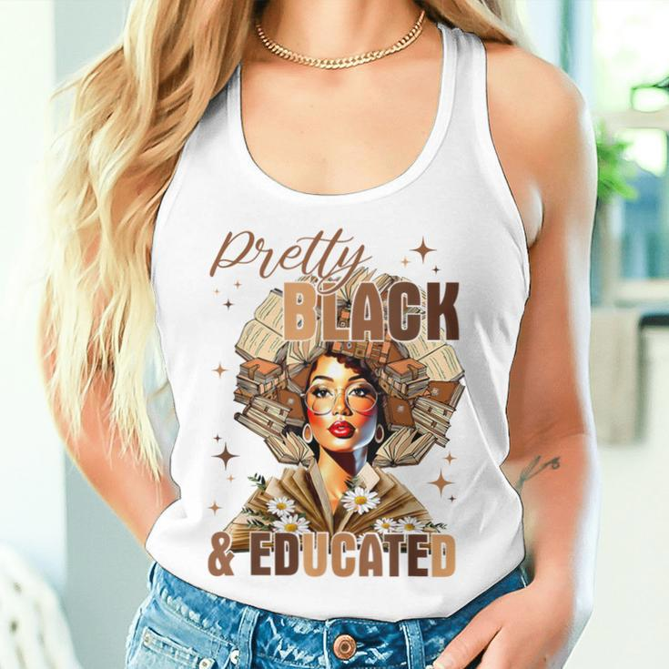 Pretty And Educated Black Teacher Black History Month Women Tank Top Gifts for Her