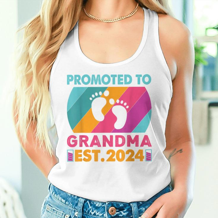 Promoted To Grandma 2024 Great Grandma 2024 Vintage Retro Women Tank Top Gifts for Her