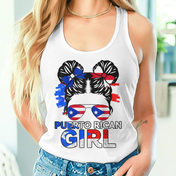 Puerto Rico Flag Messy Puerto Rican Girls Souvenirs Women Tank Top Gifts for Her