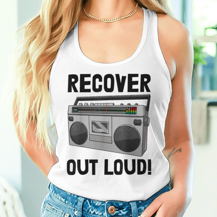 Recover Out Loud Vintage Style Tape Recorder Women Tank Top Gifts for Her