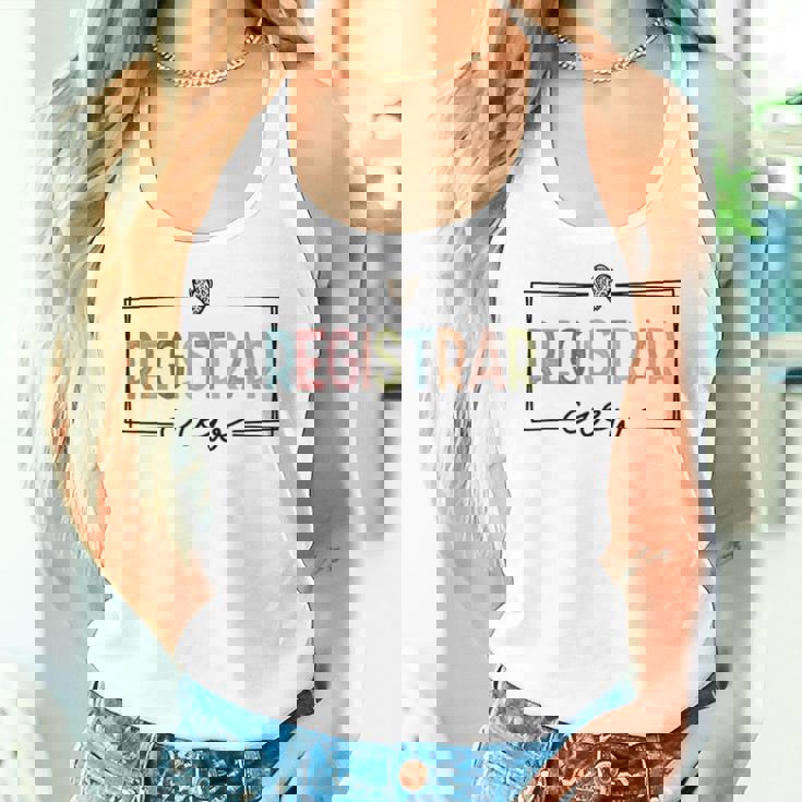 Registrar Crew Team Back To School Teacher Supplies Women Tank Top Gifts for Her